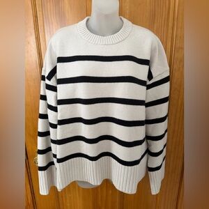 H&M Black and White Striped Sweater